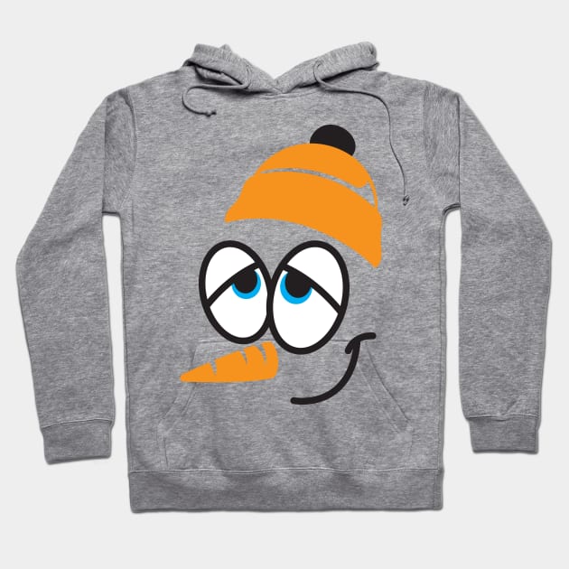 snowman face Hoodie by MZeeDesigns